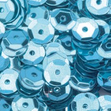Пайетки круглые Чашечки, 4000 шт, 40 г светло-синий 6 мм EFCO 1026847