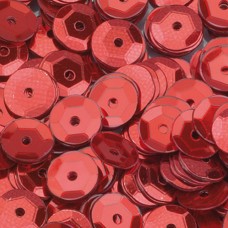 Пайетки круглые Чашечки, 4000 шт, 40 г красный 6 мм EFCO 1026828