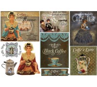 Бумага рисовая Кофе  48 х 33 см STAMPERIA DFS216