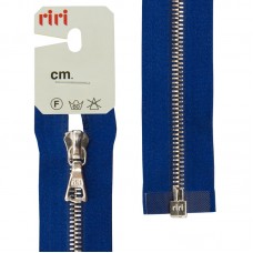 Молния металл, Ni, разъёмная 1 замок, на атласной тесьме, 4 мм, 60 см, цвет 9603, синий