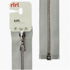 Молния металл, Ni, разъёмная 1 замок, на атласной тесьме, 4 мм, 70 см, цвет 9112, голубовато-серый