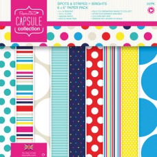 Набор бумаги для скрапбукинга Spots & Stripes Brights 15,2 х 15,2 см DOCRAFTS PMA160207