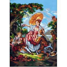 Канва жесткая с рисунком Дама с зонтиком 60 x 80 см GOBELIN L. DIAMANT 10.558