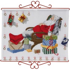 Набор для вышивания, календарь Рождественский календарь 50 х 39 см PERMIN 34-2621