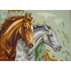Канва жесткая с рисунком Два коня 60 x 80 см GOBELIN L. DIAMANT 10.538