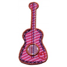 Термоаппликация HKM Гитара, 1 шт 7,5 х 4 см розовый 0,125 см HKM 31186/1SB
