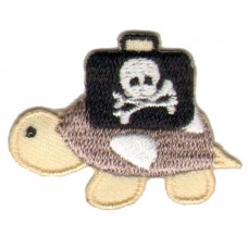 Термоаппликация HKM Черепаха с пиратким чемоданом, 1 шт