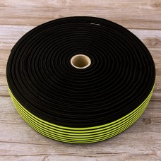 Резинка неоновая, 50 мм, цвет зеленый с черным