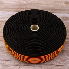 Резинка неоновая, 50 мм, цвет оранжевый с черным