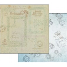 Бумага двухсторонняя для скрапбукинга Почтовые штемпели 31,2 х 30,3 см STAMPERIA SBB247