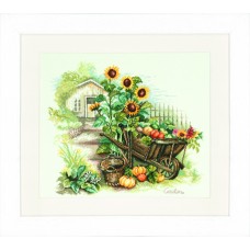Набор для вышивания Wheelbarrow And Sunflowers 43 x 37 см LANARTE PN-0007988