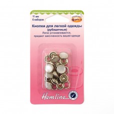 Кнопки для легкой одежды (рубашечные) с глазком  белый перламутр 11 мм HEMLINE 440.PL