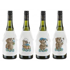 Набор для вышивания Медвежата, фарточки на бутылки 10 х 15 см PERMIN 78-4107