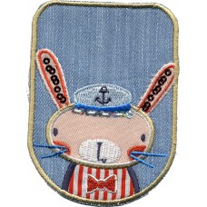Термоаппликация HKM Кролик-моряк, 1 шт 10,5 х 6 см 0,125 см HKM 33024/1SB