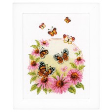 Набор для вышивания  Эхинацея и бабочки 20 x 26 см VERVACO PN-0021838