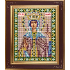 Набор для вышивания бисером Икона Св. Людмила 12 х 15 см GALLA COLLECTION М254