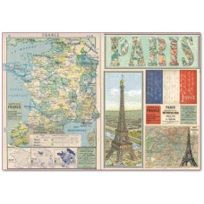 Бумага рисовая Карта Франции 48 х 33 см STAMPERIA DFS290
