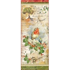 Бумага рисовая Рождественские цветы и поэзия 24 x 60 см STAMPERIA DFS304L