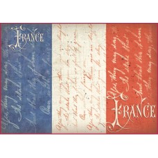 Бумага рисовая мини - формат Флаг Франции 21 х 29,7 см (A4) STAMPERIA DFSA4051