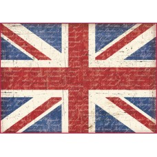 Бумага рисовая мини - формат Флаг Соединенного Королевства 21 х 29,7 см (A4) STAMPERIA DFSA4053