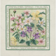 Набор для вышивания Four Seasons: Spring 16,5 х 16,5 см DERWENTWATER DESIGNS FS01
