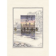 Набор для вышивания Lily Pond Cottage 20 х 14 см DERWENTWATER DESIGNS TWL07
