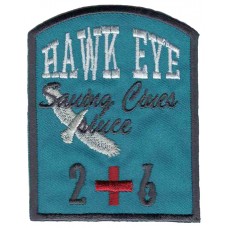 Термоаппликация HKM Hawk Eye, Saving Lines Since 2+6, 1 шт 6,5 х 4 см 0,125 см HKM 33397/1SB