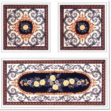 Канва жесткая с рисунком Дорожка с орнаментом + подушка 90 x 100 см GOBELIN L. DIAMANT 32.63