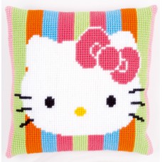 Подушка Hello Kitty, полоски набор для вышивания 40 х 40 см VERVACO PN-0153770