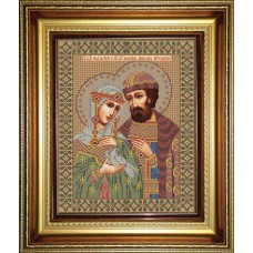 Набор для вышивания бисером Икона Св. Петр и Феврония Муромские 24 х 31 см GALLA COLLECTION И047