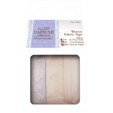 Набор лент клеевах тканевых с рисунком French Lavender 1 м DOCRAFTS PMA462217