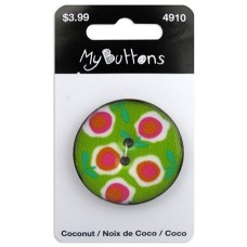 Пуговица My Buttons - Coconut Lime Flowers