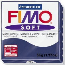 Полимерная глина FIMO Soft 55 х 55 х 15 мм королевский синий FIMO 8020-35