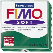 Полимерная глина FIMO Soft 55 х 55 х 15 мм изумрудный FIMO 8020-56