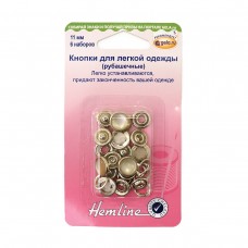 Кнопки для легкой одежды (рубашечные) с глазком  розово-серый перламутр 11 мм HEMLINE 440.GYPL