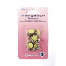 Кнопки для легкой одежды (рубашечные) с цветной шляпкой светло-лимонный 11 мм HEMLINE 440.LM