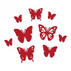 Набор самоклеящихся декоративных элементов Бабочки из фетра, 9 шт 25/ 35/ 45 мм EFCO 3446128