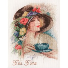 Набор для вышивания Время пить чай по рисунку Х. Фишшера  22 х 32 см МАРЬЯ ИСКУСНИЦА 06.004.08