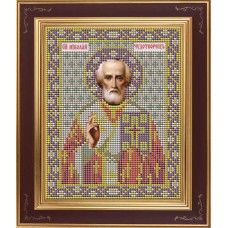 Набор для вышивания бисером Икона Святой Николай Чудотворец 12 x 15 см GALLA COLLECTION М260