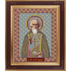 Набор для вышивания бисером Икона Святой преподобный Сергий Радонежский 12 x 15 см GALLA COLLECTION М261