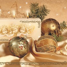 Салфетки - трехслойные, Maki, коллекция Рождественский обед