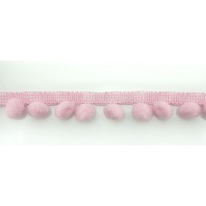 Тесьма с помпонами MATSA цвет нежно-розовый, 9 мм