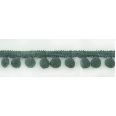 Тесьма с помпонами MATSA цвет темно-серый, 13 мм