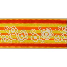 Лента с рисунком SAFISA, 38 мм, цвет желтый/оранжевый