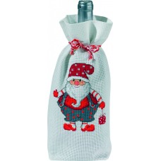 Набор для вышивания мешочка для бутылки Санта