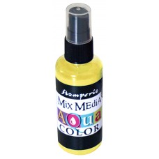 Краска - спрей Aquacolor Spray для техники Mix Media, 60 мл желтый * 60 мл STAMPERIA KAQ005