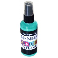 Краска - спрей Aquacolor Spray для техники Mix Media, 60 мл бирюзовый 60 мл STAMPERIA KAQ018