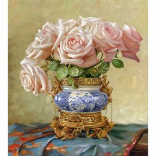 Картины мозаикой Molly KM0247 Бузин. Восточные розы (38 цветов) 40х50 см