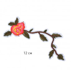 Термоаппликации TBY-2167 Цветок 12см, красный уп.10шт