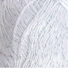 Пряжа для вязания ПЕХ Блестящее лето (95% мерсеризованный хлопок 5% метанит) 5х100г/380м цв.001 белый
